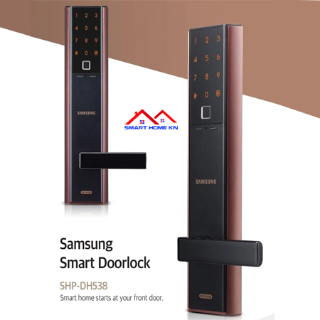 Khóa cửa vân tay Samsung SHP DH538 - Một sản phẩm khóa cửa vân tay chất lượng, thương hiệu Samsung uy tín. Giải pháp an ninh thông minh cho ngôi nhà của bạn.